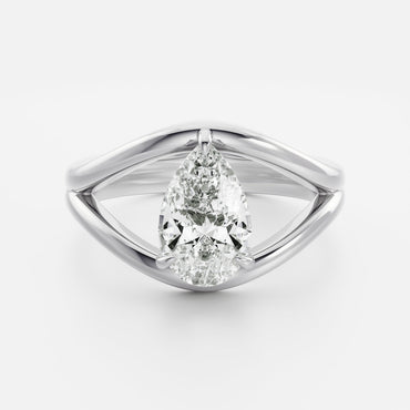 Marquise Cut Cluster Styled Lab Grown Diamond Engagement Ring