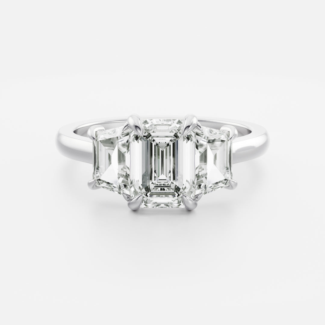 Marquise Cut Cluster Styled Lab Grown Diamond Engagement Ring