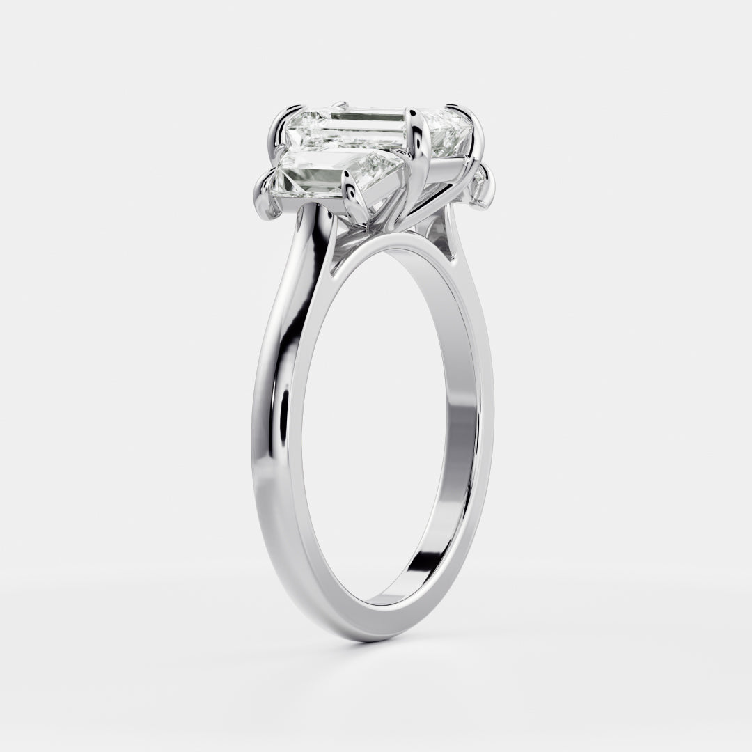 Marquise Cut Cluster Styled Lab Grown Diamond Engagement Ring