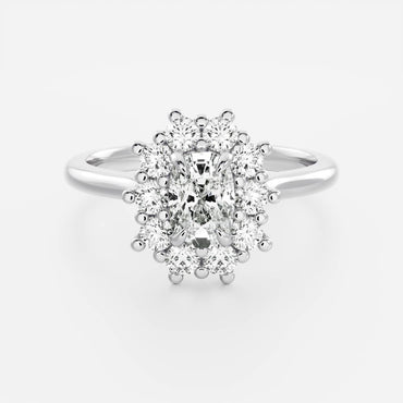 Marquise Cut Cluster Styled Lab Grown Diamond Engagement Ring