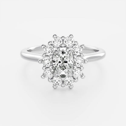 Marquise Cut Cluster Styled Lab Grown Diamond Engagement Ring