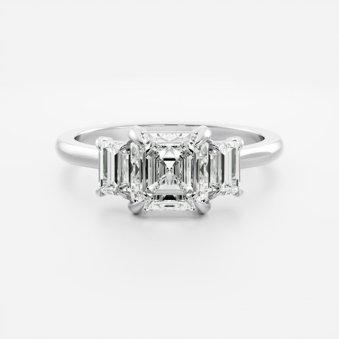 Marquise Cut Cluster Styled Lab Grown Diamond Engagement Ring