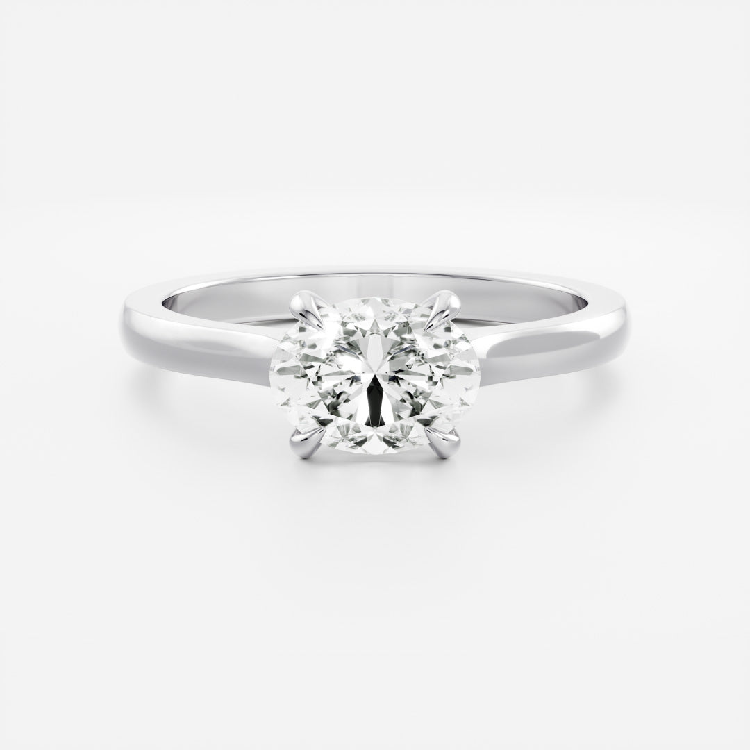 Marquise Cut Cluster Styled Lab Grown Diamond Engagement Ring