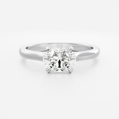Marquise Cut Cluster Styled Lab Grown Diamond Engagement Ring