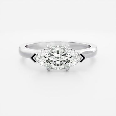 Marquise Cut Cluster Styled Lab Grown Diamond Engagement Ring