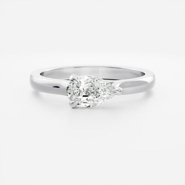 Marquise Cut Cluster Styled Lab Grown Diamond Engagement Ring