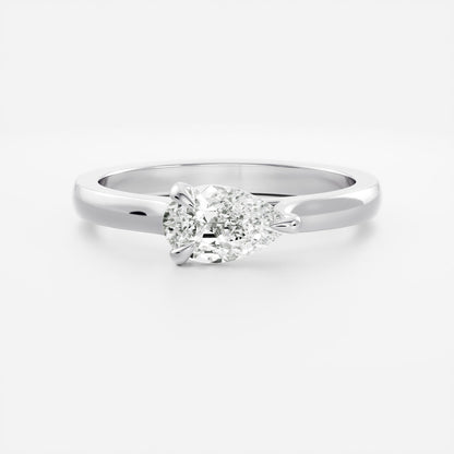 Marquise Cut Cluster Styled Lab Grown Diamond Engagement Ring