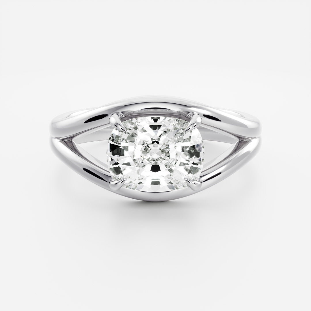 Marquise Cut Cluster Styled Lab Grown Diamond Engagement Ring