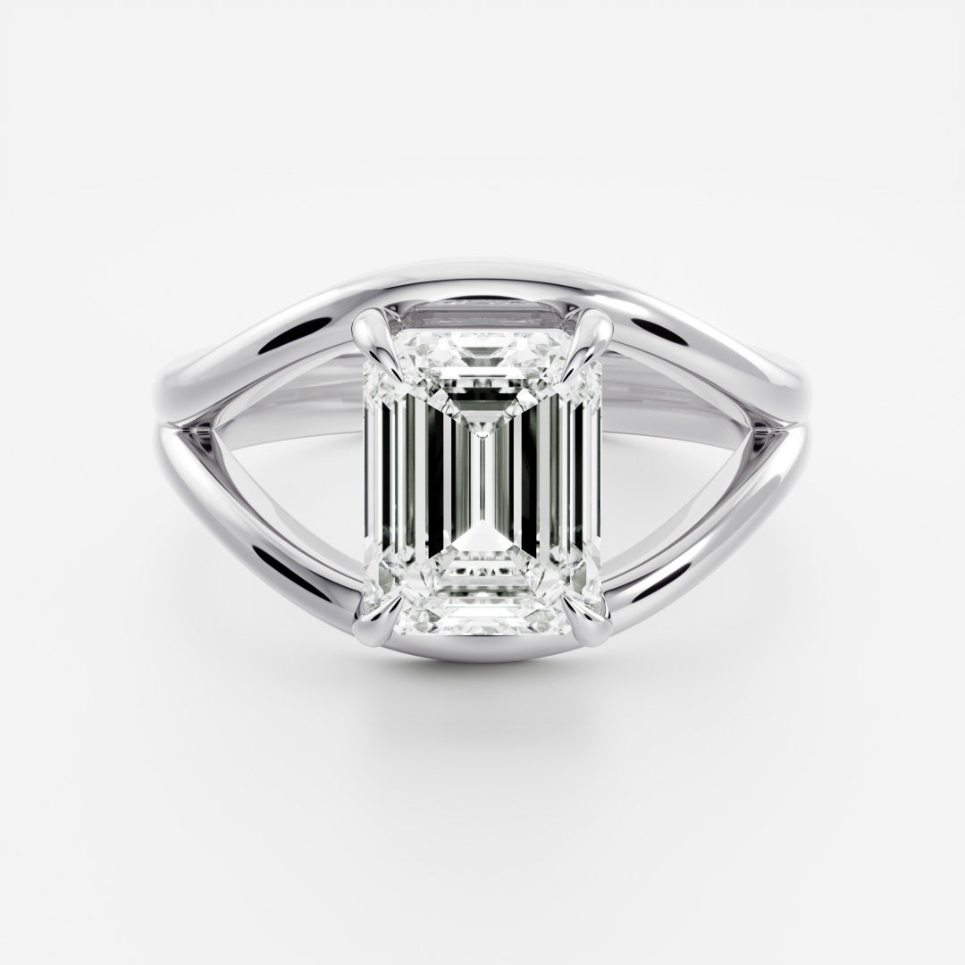 Marquise Cut Cluster Styled Lab Grown Diamond Engagement Ring