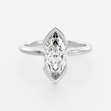 Marquise Cut Cluster Styled Lab Grown Diamond Engagement Ring
