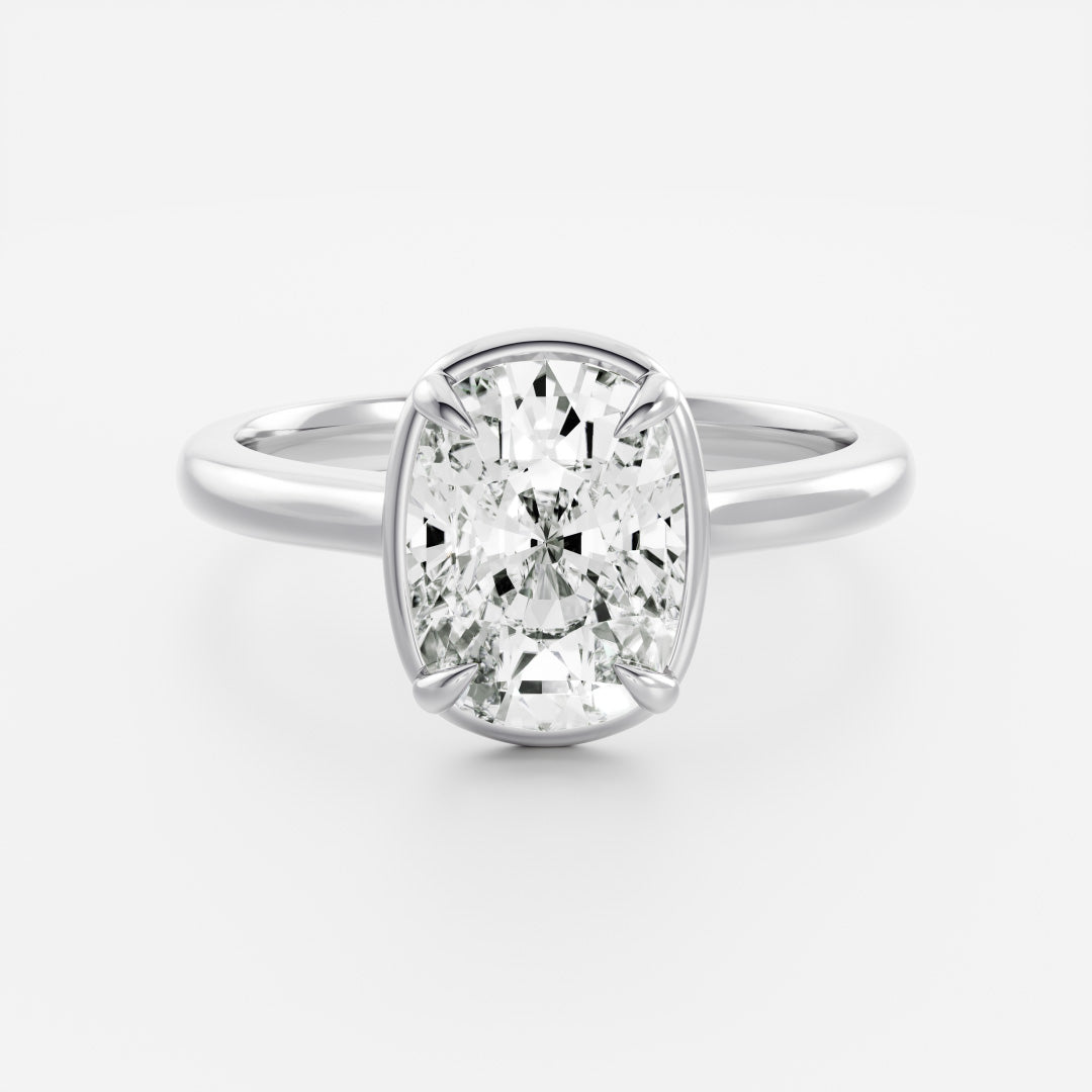 Marquise Cut Cluster Styled Lab Grown Diamond Engagement Ring