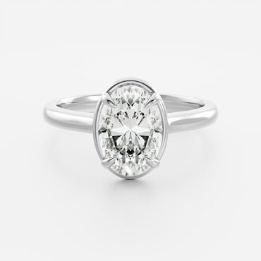 Marquise Cut Cluster Styled Lab Grown Diamond Engagement Ring