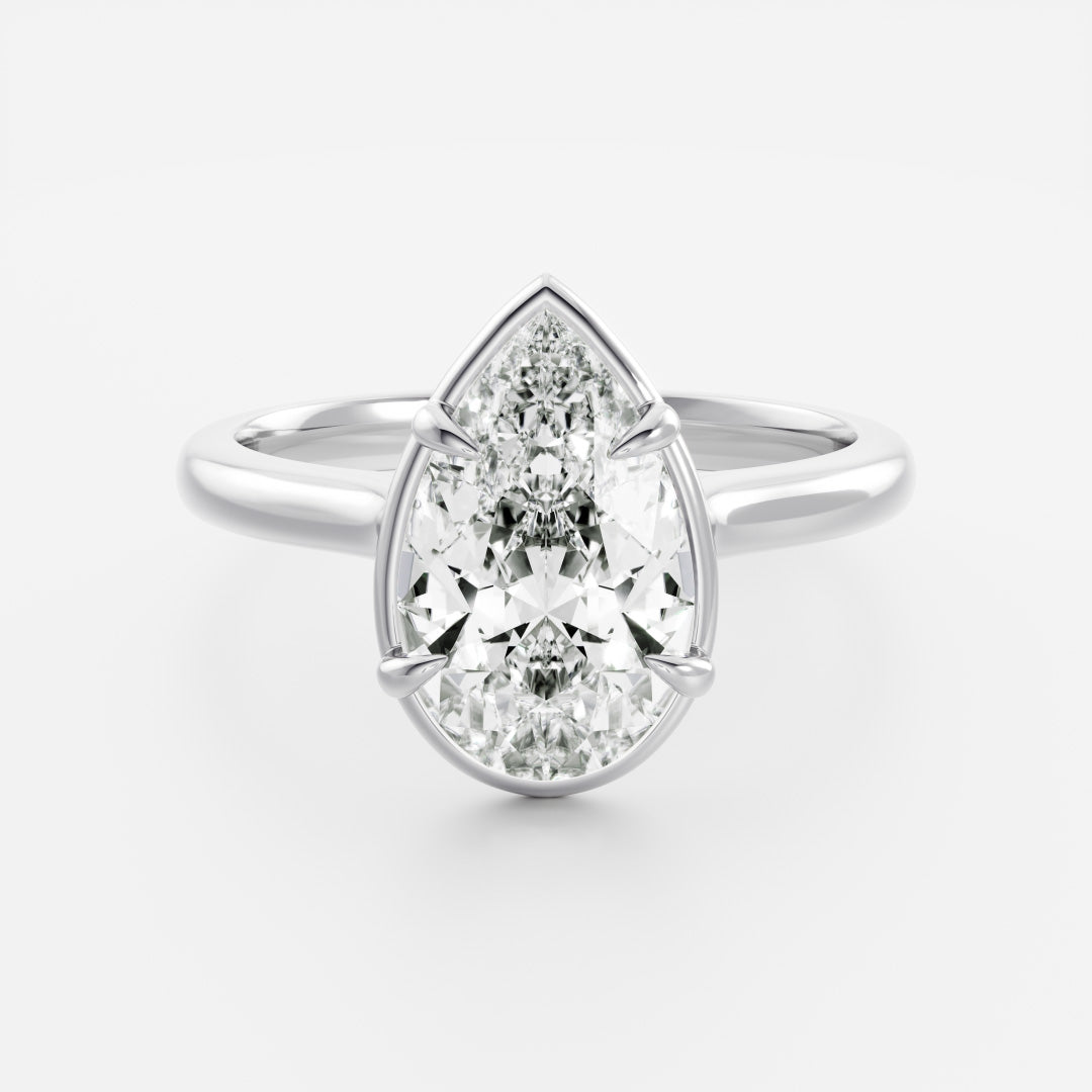 Marquise Cut Cluster Styled Lab Grown Diamond Engagement Ring