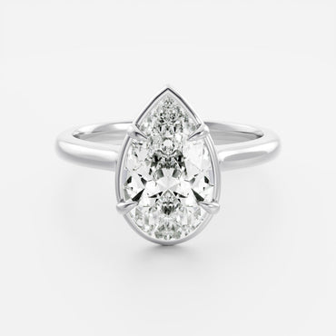 Marquise Cut Cluster Styled Lab Grown Diamond Engagement Ring