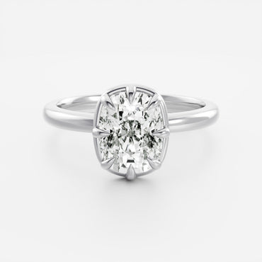 Marquise Cut Cluster Styled Lab Grown Diamond Engagement Ring