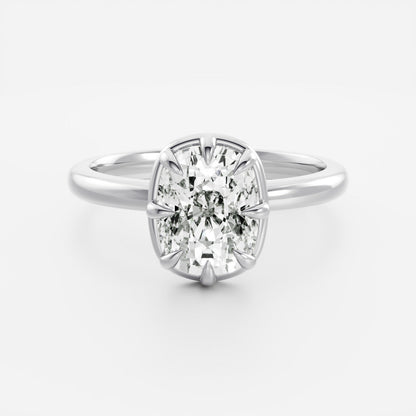 Marquise Cut Cluster Styled Lab Grown Diamond Engagement Ring