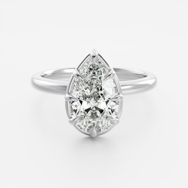 Marquise Cut Cluster Styled Lab Grown Diamond Engagement Ring