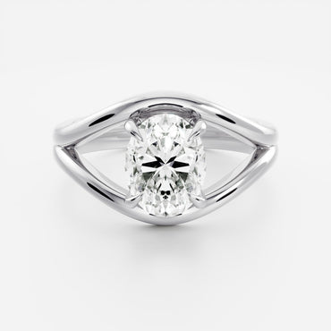 Marquise Cut Cluster Styled Lab Grown Diamond Engagement Ring