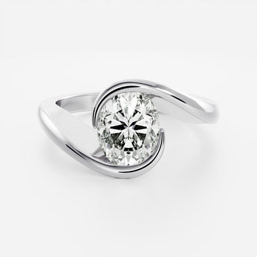 Marquise Cut Cluster Styled Lab Grown Diamond Engagement Ring