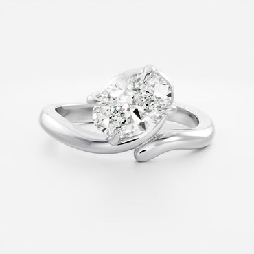 Marquise Cut Cluster Styled Lab Grown Diamond Engagement Ring