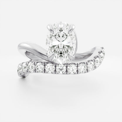 Marquise Cut Cluster Styled Lab Grown Diamond Engagement Ring