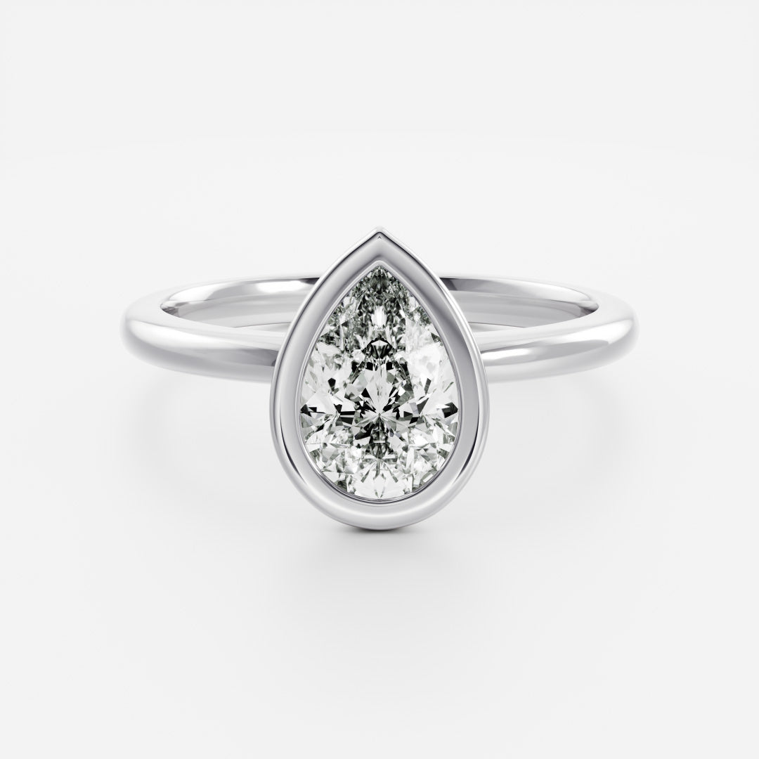 Marquise Cut Cluster Styled Lab Grown Diamond Engagement Ring