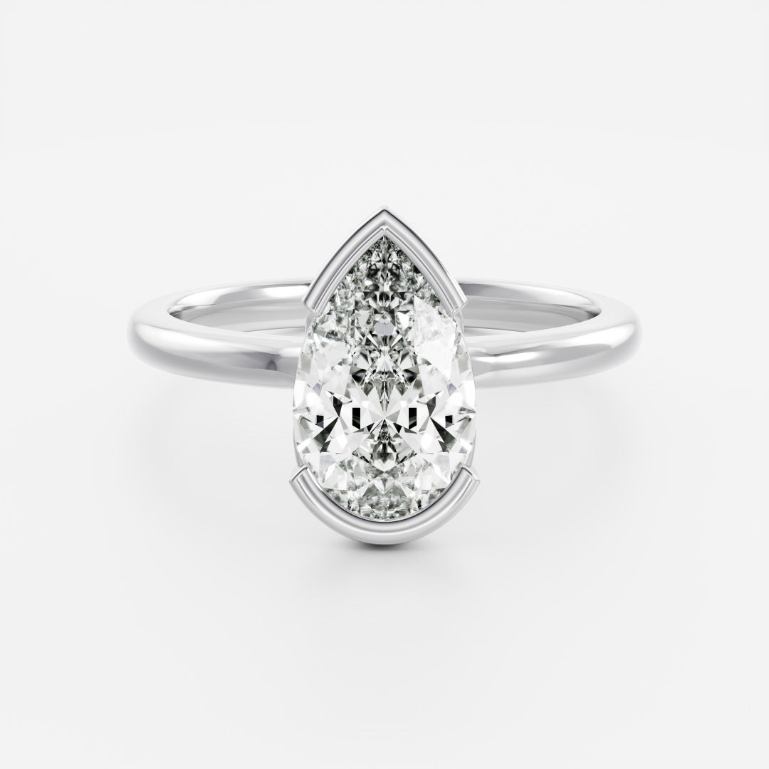 Marquise Cut Cluster Styled Lab Grown Diamond Engagement Ring