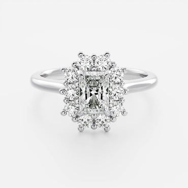 Marquise Cut Cluster Styled Lab Grown Diamond Engagement Ring