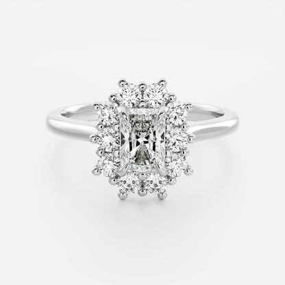 Marquise Cut Cluster Styled Lab Grown Diamond Engagement Ring