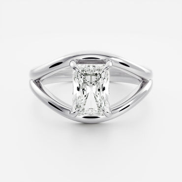Marquise Cut Cluster Styled Lab Grown Diamond Engagement Ring