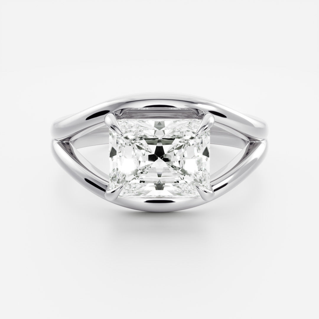 Marquise Cut Cluster Styled Lab Grown Diamond Engagement Ring