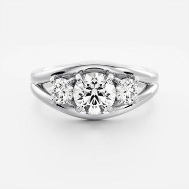 Marquise Cut Cluster Styled Lab Grown Diamond Engagement Ring