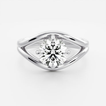 Marquise Cut Cluster Styled Lab Grown Diamond Engagement Ring