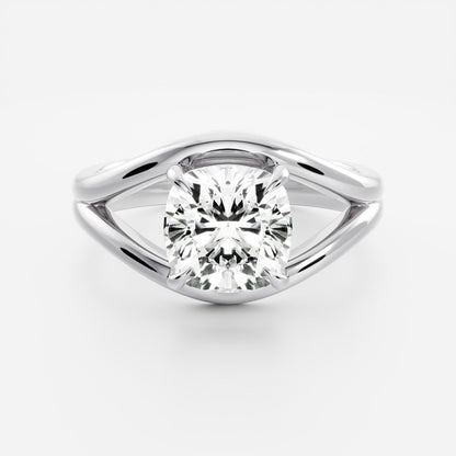 Marquise Cut Cluster Styled Lab Grown Diamond Engagement Ring