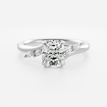 Marquise Cut Cluster Styled Lab Grown Diamond Engagement Ring