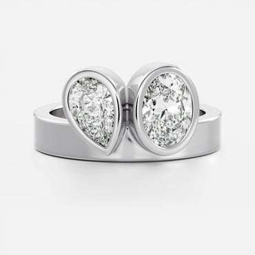 Marquise Cut Cluster Styled Lab Grown Diamond Engagement Ring