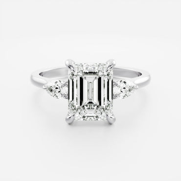Marquise Cut Cluster Styled Lab Grown Diamond Engagement Ring