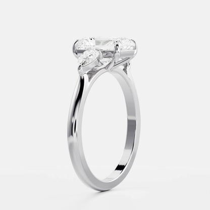 Marquise Cut Cluster Styled Lab Grown Diamond Engagement Ring