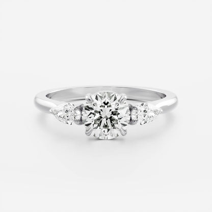 Marquise Cut Cluster Styled Lab Grown Diamond Engagement Ring