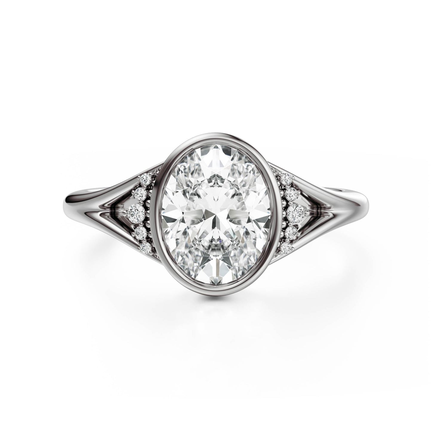 Marquise Shaped Three Stone Lab Grown Diamond Engagement Ring