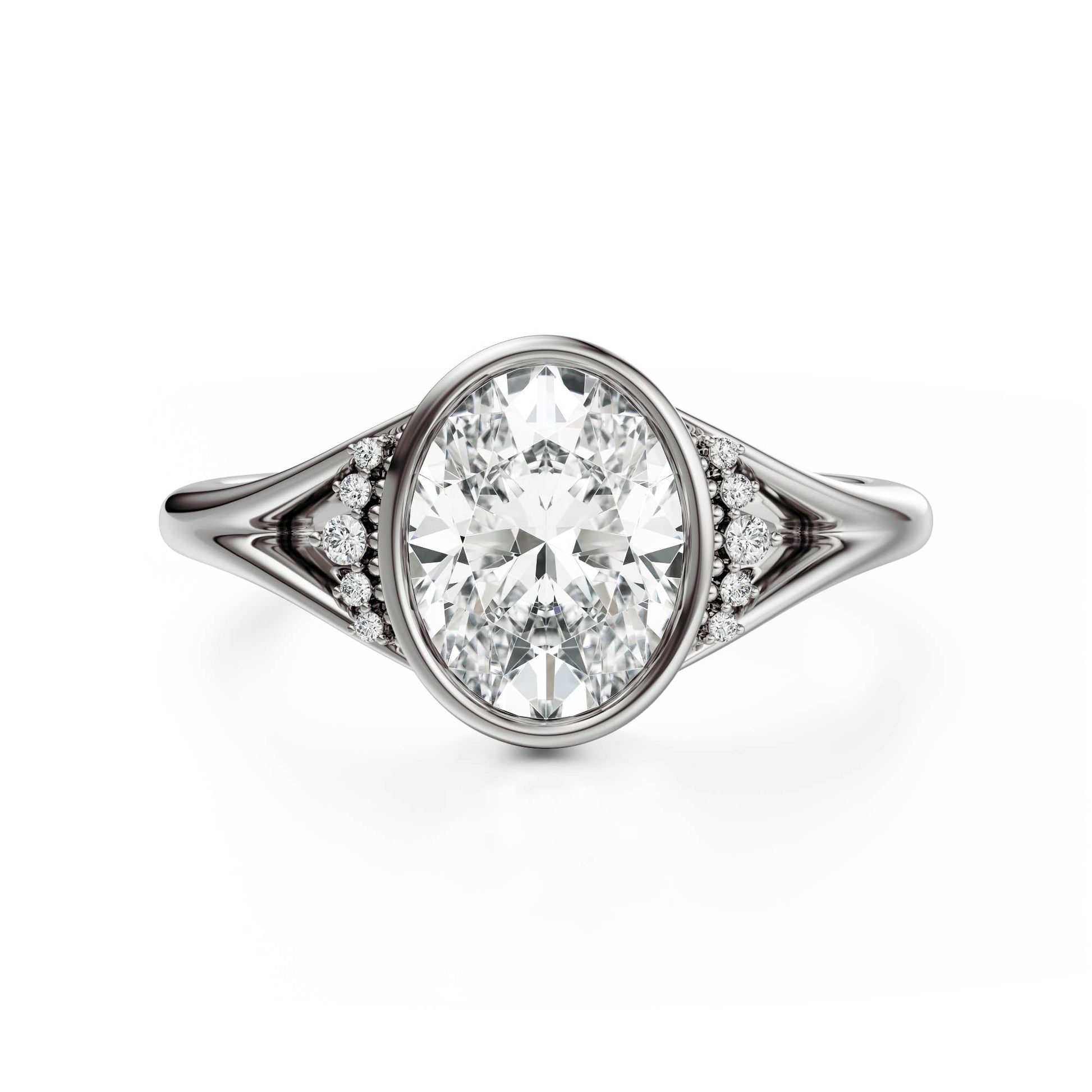 Marquise Shaped Three Stone Lab Grown Diamond Engagement Ring
