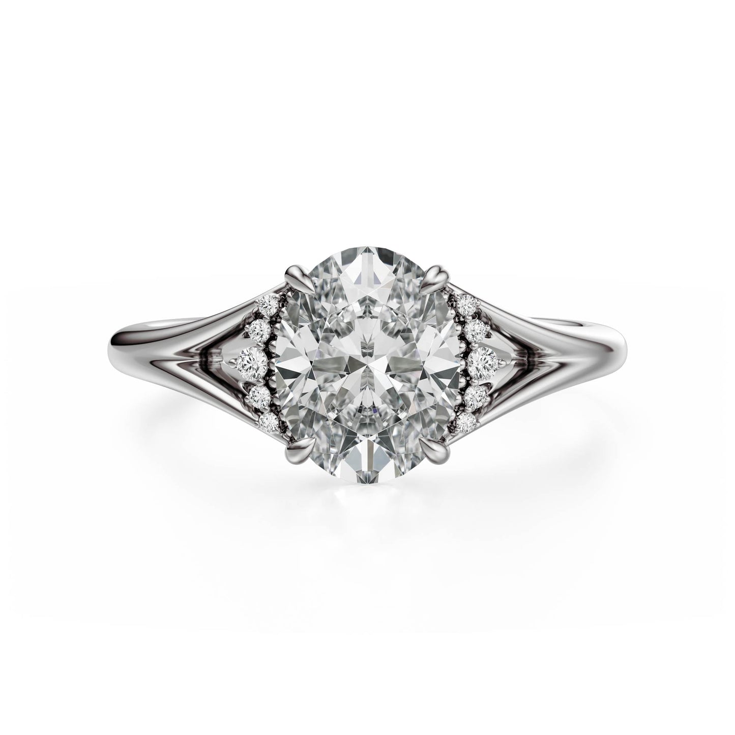 Marquise Shaped Three Stone Lab Grown Diamond Engagement Ring