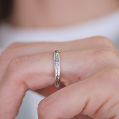 0.25 TCW Round Shaped Half Eternity Lab Grown Diamond Wedding Band