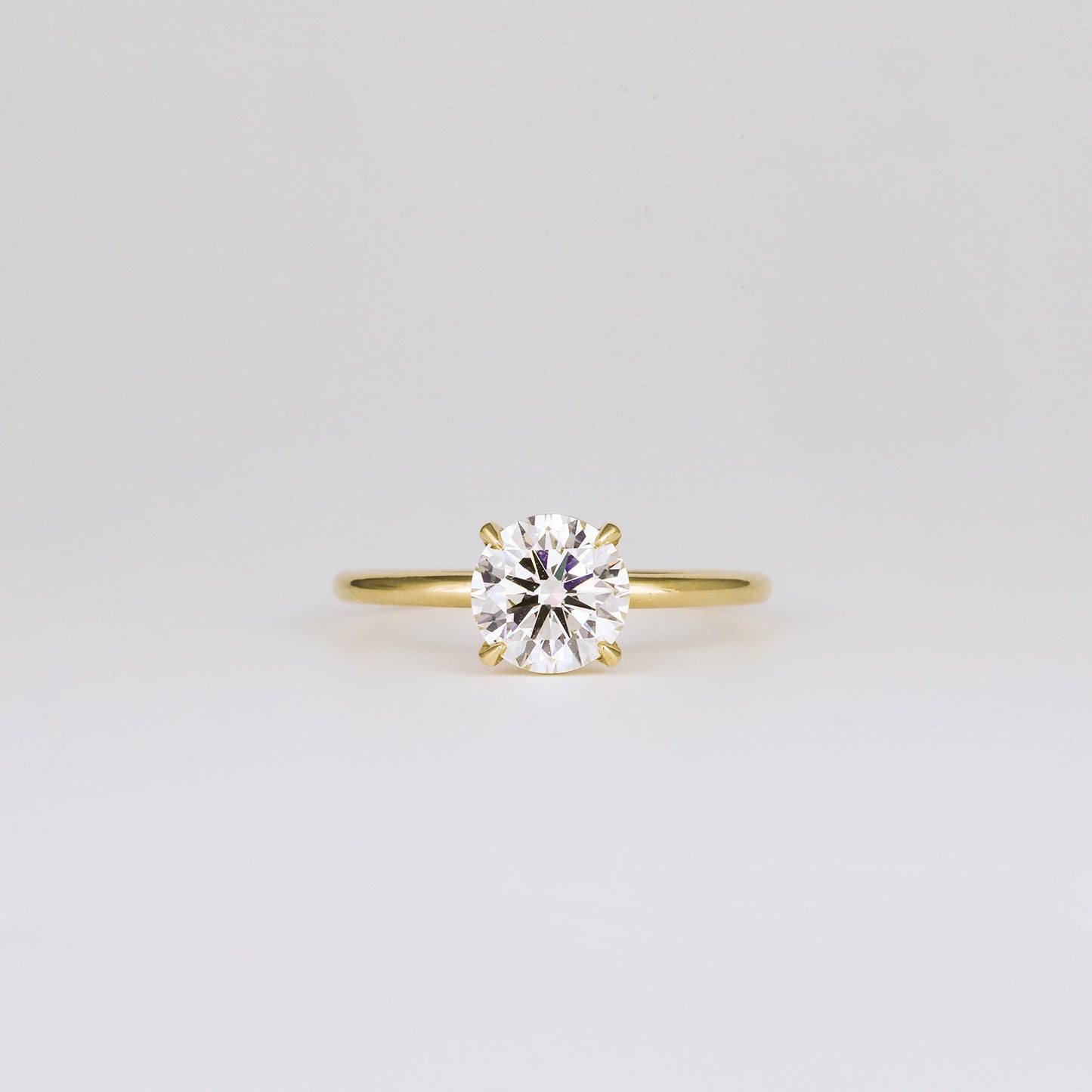 1.23 CT Round Cut Solitaire Lab Grown Diamond Engagement Ring