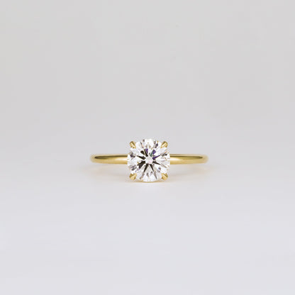 1.23 CT Round Cut Solitaire Lab Grown Diamond Engagement Ring