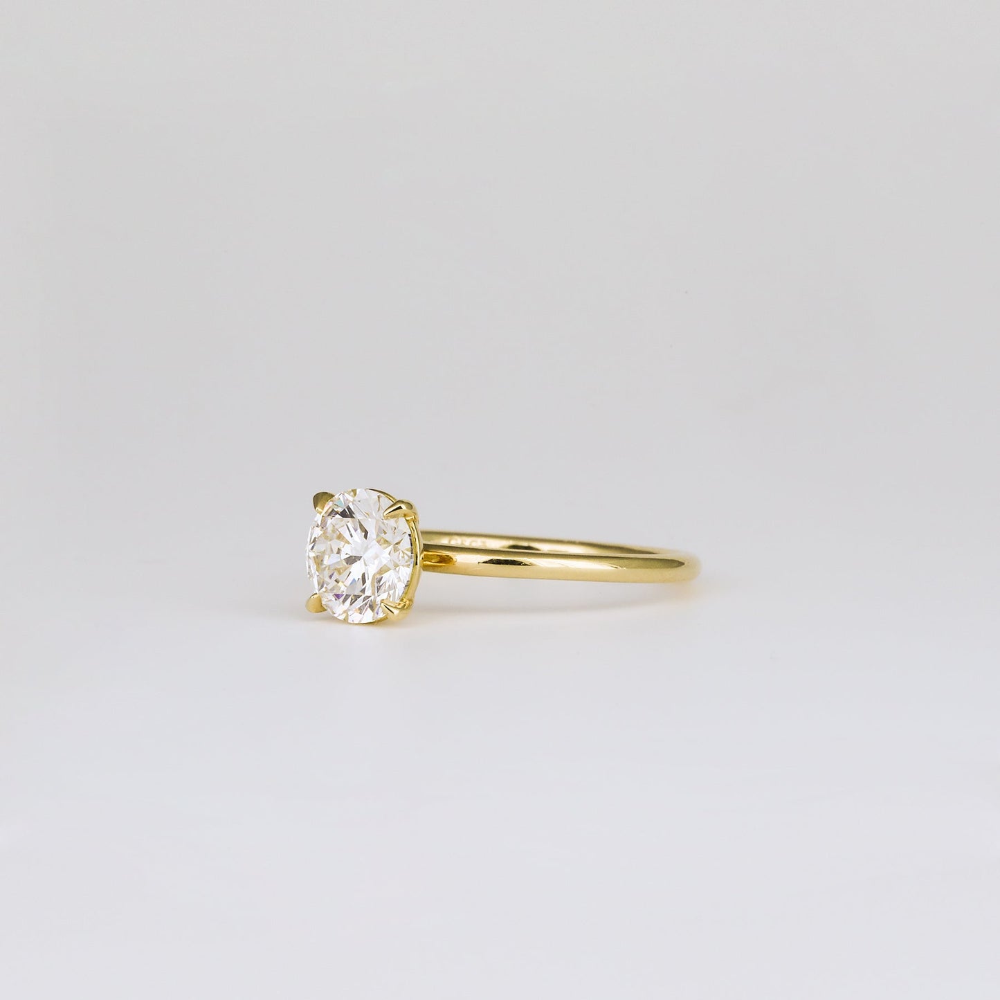 1.23 CT Round Cut Solitaire Lab Grown Diamond Engagement Ring