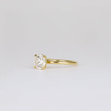 1.23 CT Round Cut Solitaire Lab Grown Diamond Engagement Ring