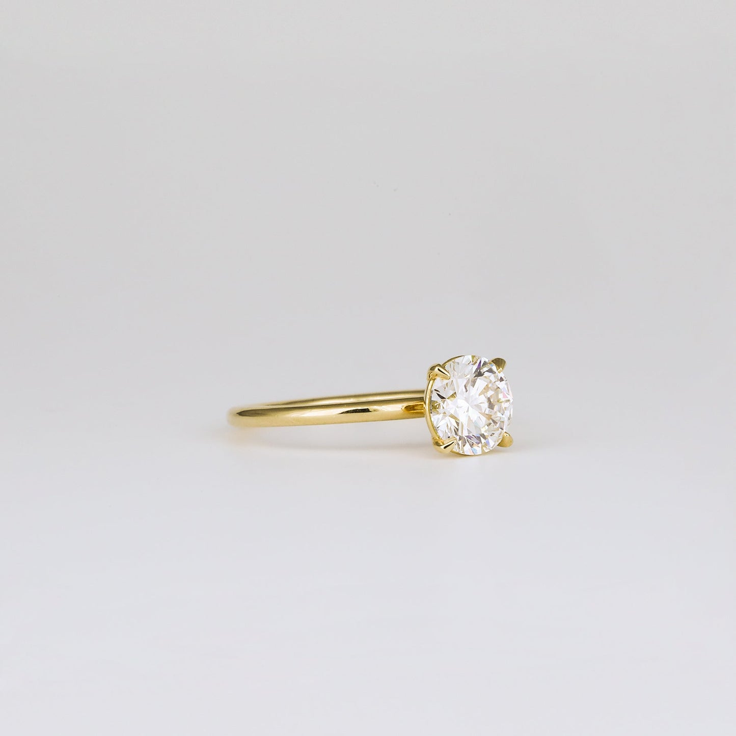 1.23 CT Round Cut Solitaire Lab Grown Diamond Engagement Ring