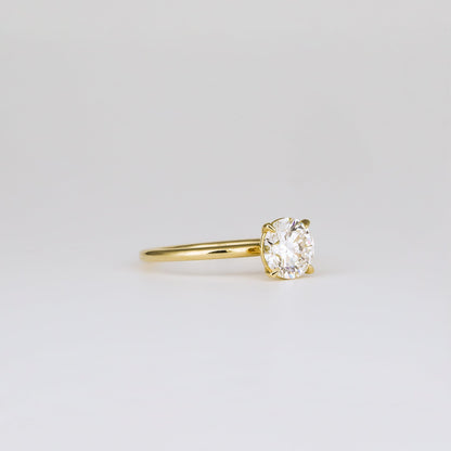 1.23 CT Round Cut Solitaire Lab Grown Diamond Engagement Ring