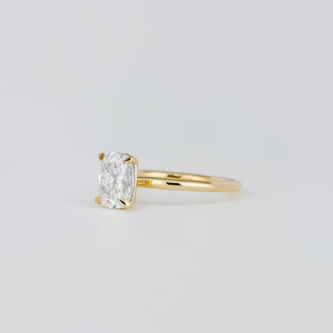 1.47 CT Cushion Cut Solitaire Lab Grown Diamond Engagement Ring